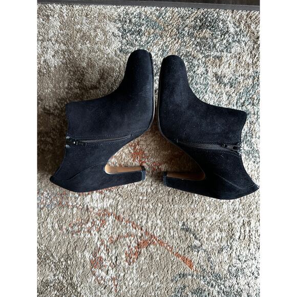 Bronx Ankle Booties Black Suede Deep Lee Heels Women's EU 37 US 6.5 - Picture 8 of 16